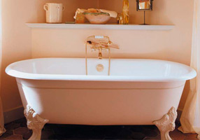 Gentry Home Bexley Cast iron bathtubs with feet Gold leaf GH101480  - Вид №1