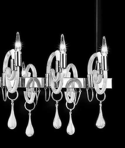 Люстра 2000/6 BL от Sylcom белая/ хром SYLCOM ДИЗАЙНЕРСКИЕ 247041 Белый  - Вид №1