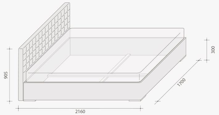 Lema Съемная тканевая кровать с мягким изголовьем sun-id-1442982 - Вид №3