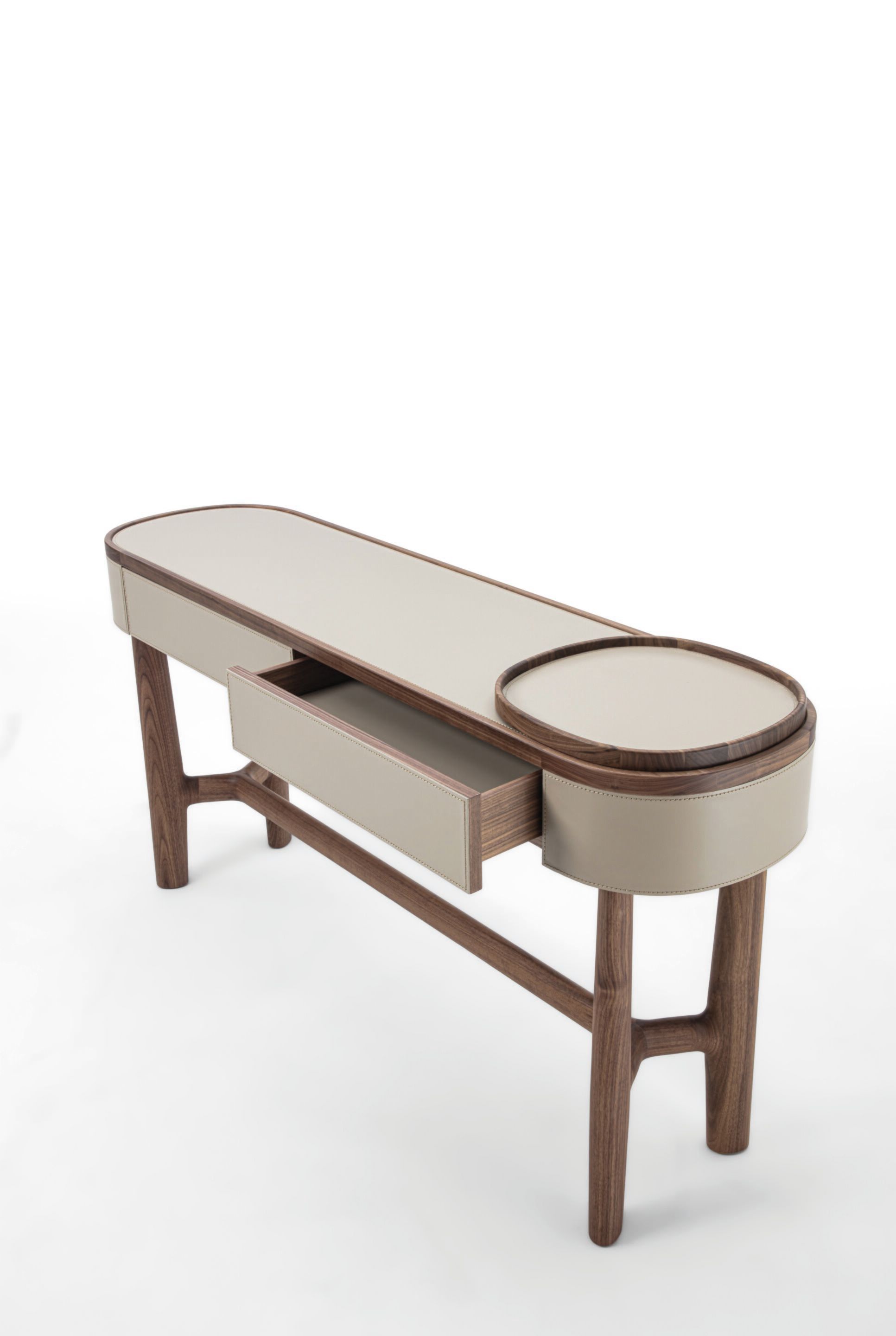 Овальная консоль из орехового дерева с ящиками Porada двадцать четыре ARCH-00060517 - Вид №6