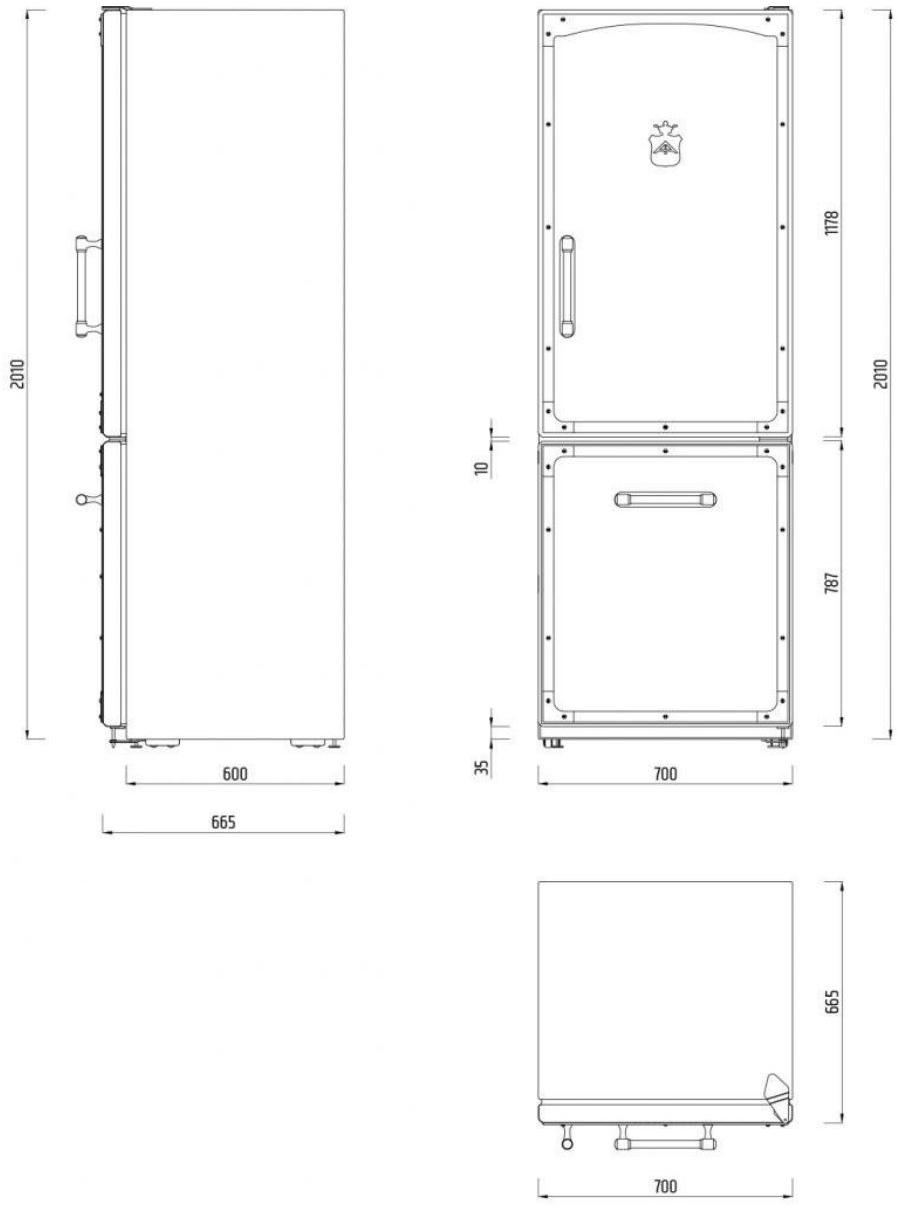 Officine Gullo Отдельностоящий комбинированный холодильник no Frost sun-id-1497192 - Вид №1
