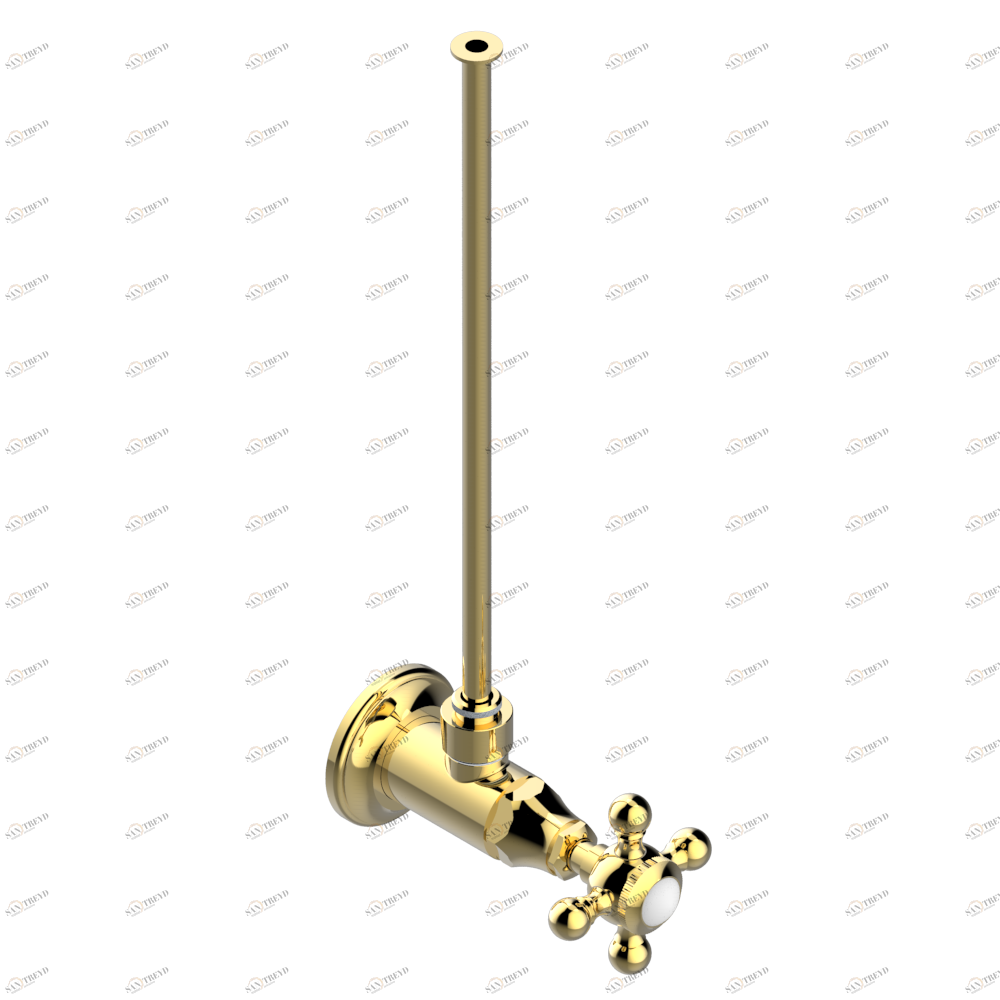 A52-181/S Кран запорный 1/2" стильный регулируемый с 30 cм трубкой Thg-paris Broadway Золото A52-181/S CAT.F