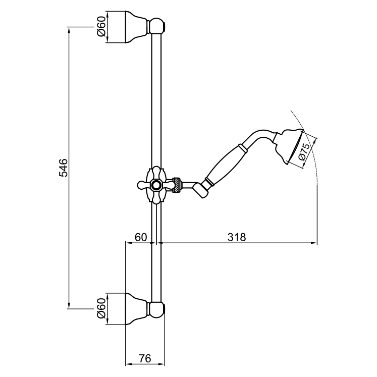 AC0384015 Душевой гарнитур Webert Comfort - Вид №1