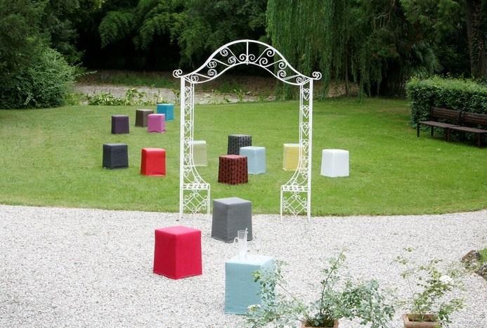 COLLI CASA Мягкий пуф со съемным чехлом из ткани Como sun-id-1501749 - Вид №2