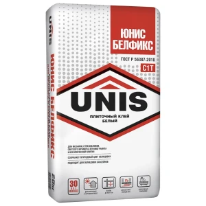 Клей для плитки и камня C1T Unis Белфикс 25 кг