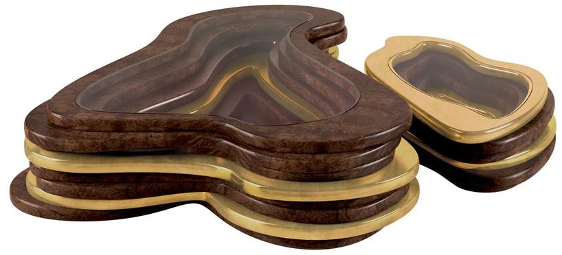 Malabar Деревянный журнальный столик для гостиной Torsion sun-id-1350696 - Вид №2