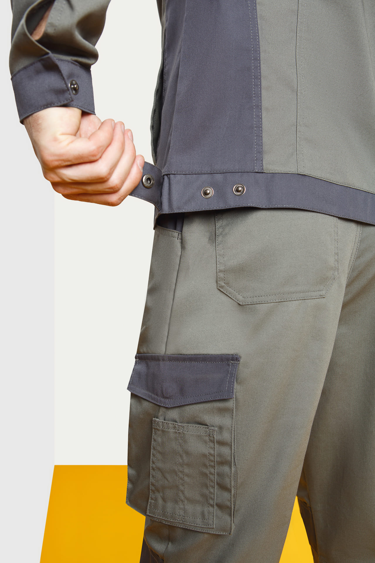 4974815 Костюм  NEW серый хаки графит STATUS  Летняя спецодежда  размер 48-50/182-188  - Вид №12