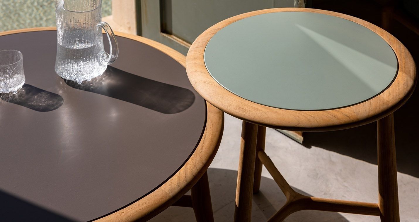 Круглый стол из тикового дерева с керамической столешницей Poltrona Frau Boundless Living Outdoor Collections ARCH-00093978 - Вид №8