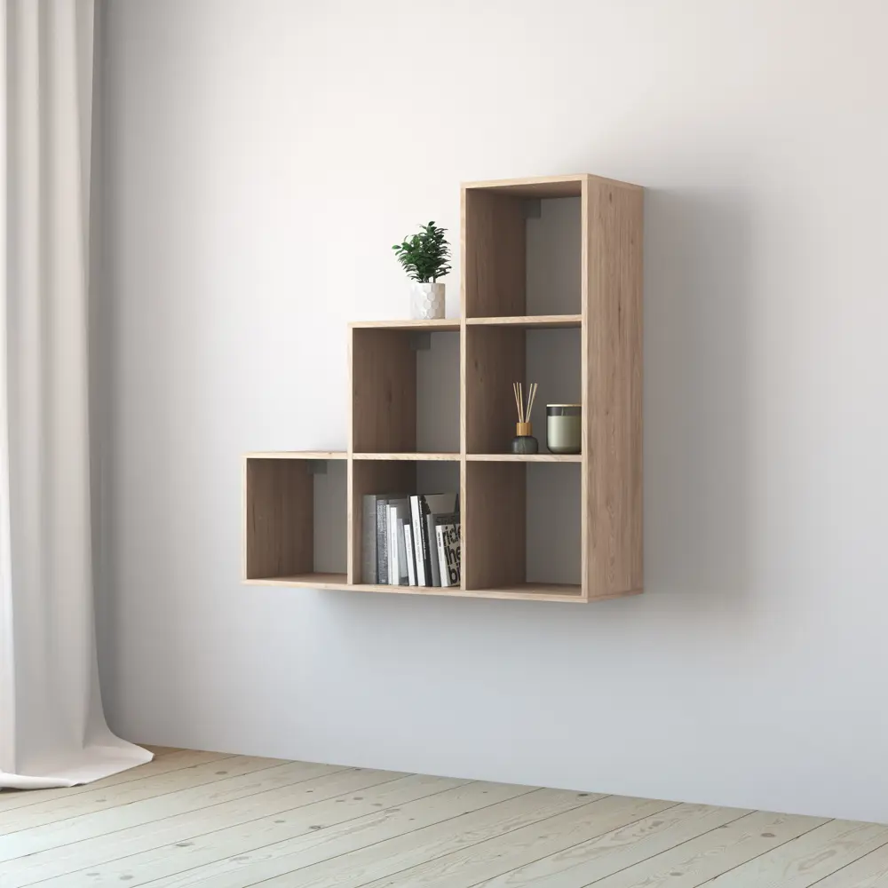 Стеллаж SPACEO KUB 123К, 104х104х31,7 см, цвет дуб STLM-2088543 - Вид №5