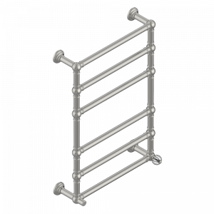 U1D-TWT6H1 Полотенцесушитель Традиционный, 6 перекладин, 625 мм x 925 мм, водяной, с 1 декоративной крестовой рукояткой Thg-paris Mandarine со светлым хрусталём Матовый никель