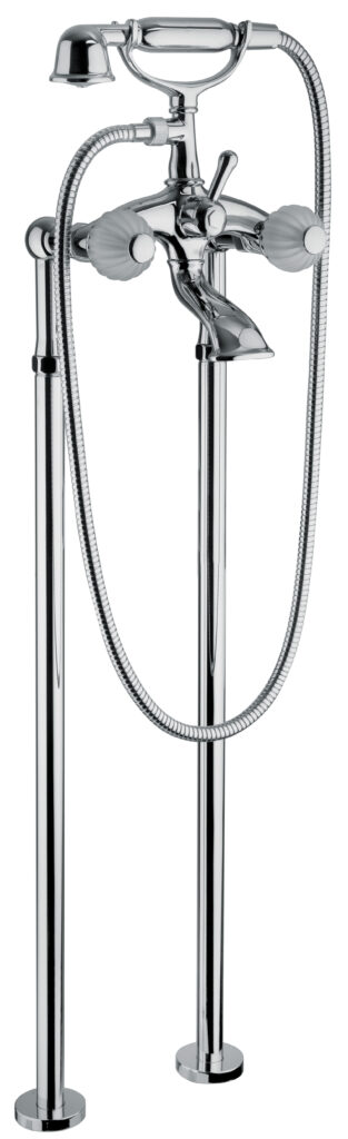 5528 Смеситель для ванны и душа напольный с душевым комплектом. Bongio Rivoli