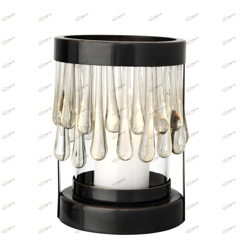 Подсвечник черный со стеклянными подвесками Hancock S от Eichholtz EICHHOLTZ EICHHOLTZ 060281 Черный 