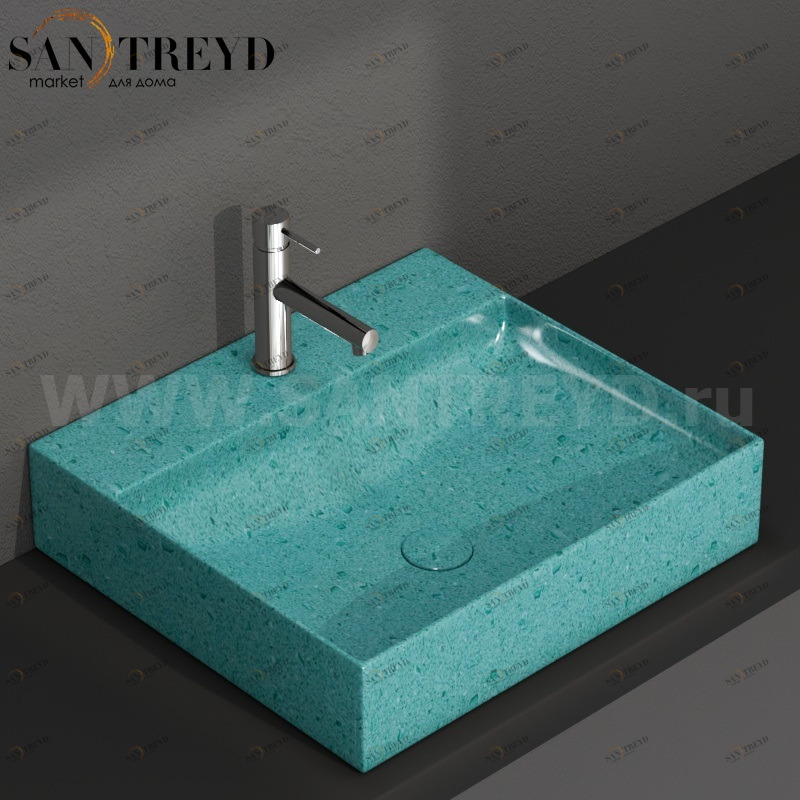 B6R51GT Подвесная раковина настенная прямоугольная Ceramica Globo T-EDGE