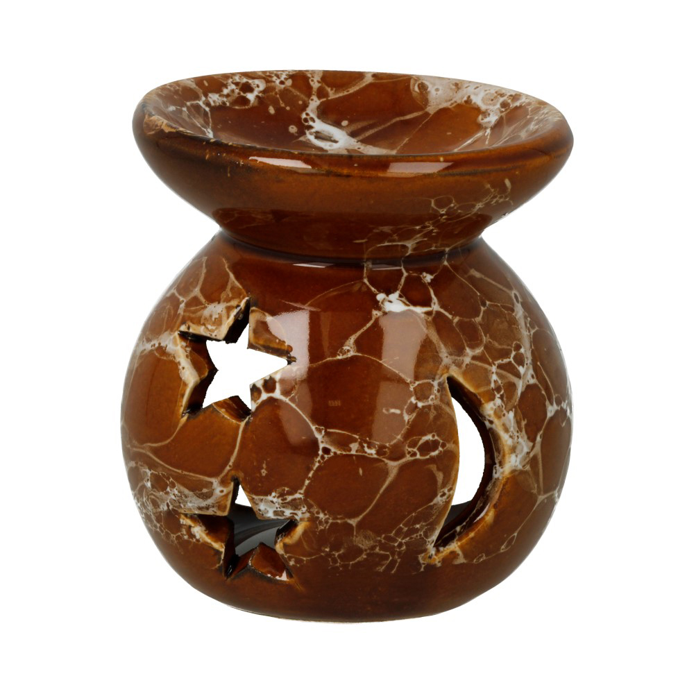 15992 Аромалампа "Мраморное небо" 8 см кофейное Giftman 