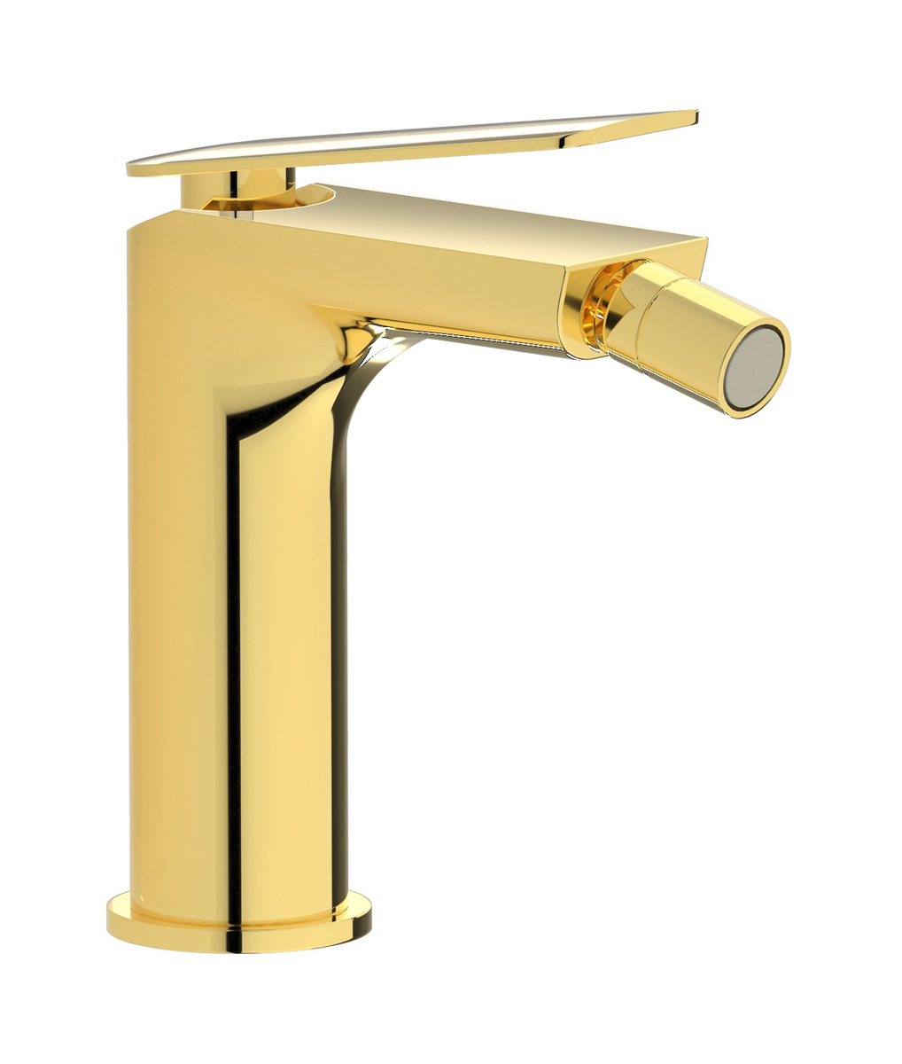 Смеситель для биде на 1 отверстие в комплекте с донным клапаном. WE ARE IB k2220oo Gold K2