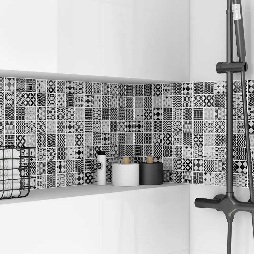 Мозаика Artens «Shaker», 30х30 см, стекло, цвет черный/белый 18731725 STLM-2059936  - Вид №2