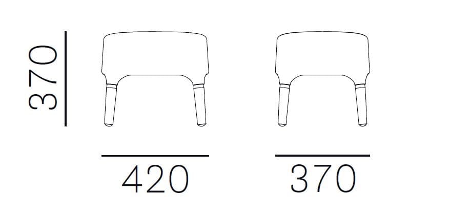 Прямоугольный пуф Pedrali ARCH-00136188 - Вид №3