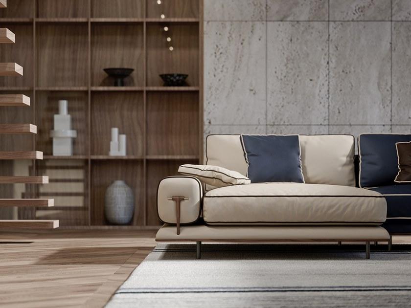 Turri Секционный угловой диван в коже Blues sun-id-1459980 - Вид №4