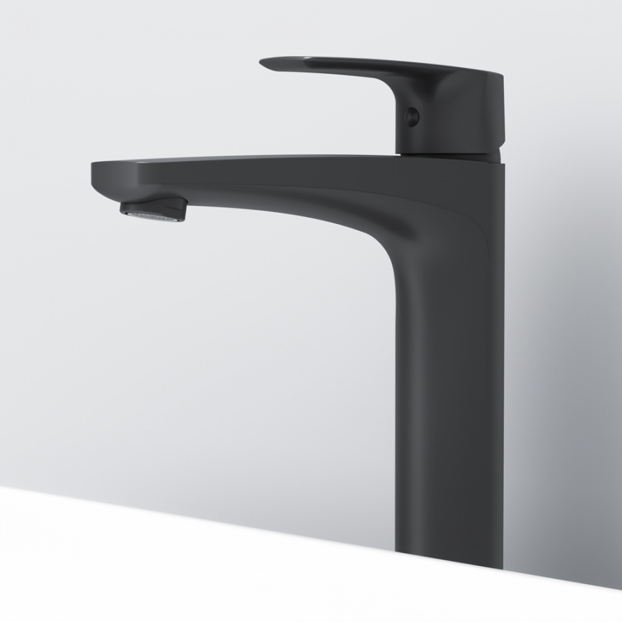 F90A92022 смеситель для умывальника высокий черный шт. AM.PM Gem - Вид №2