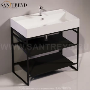 Консоль напольная под раковину AGILE 81см черная