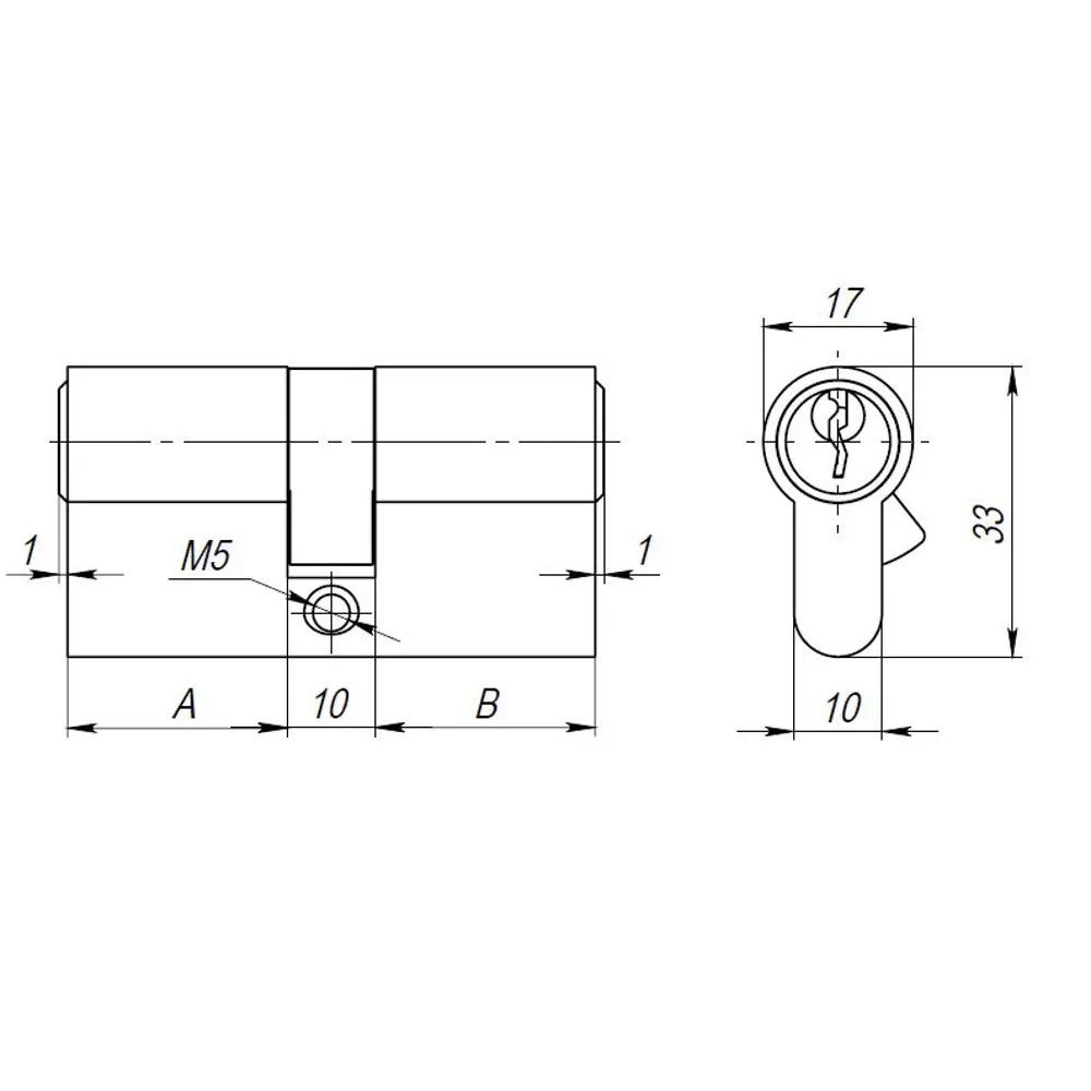 AJAX Цилиндр AX100/70 с хромированным покрытием 83738399 STLM-0044095 - Вид №5