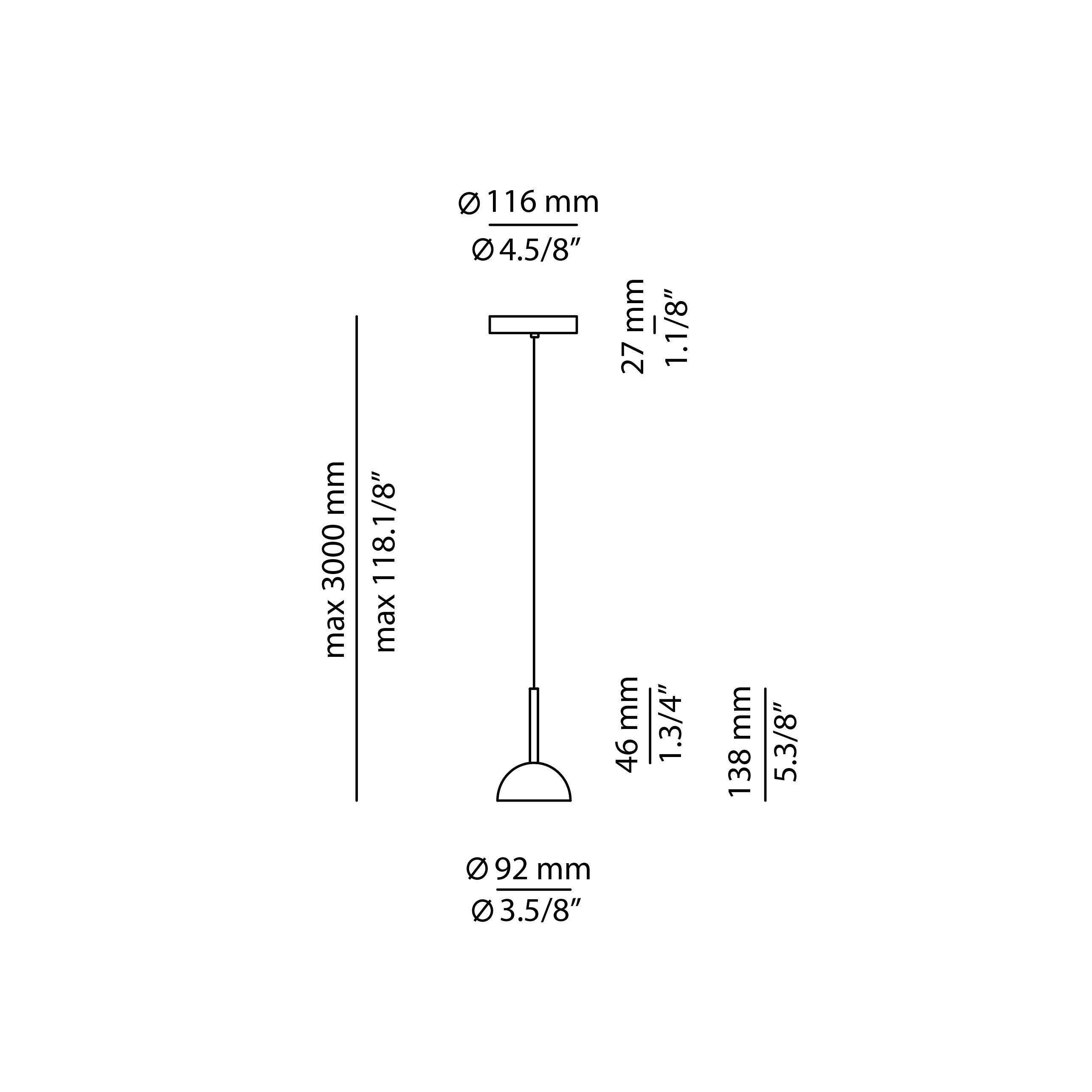 Регулируемая металлическая светодиодная подвесная лампа Estiluz купол ARCH-00060972 - Вид №5