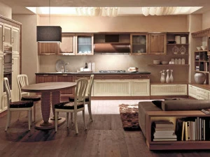 Martini Interiors Лакированная линейная кухня из орехового дерева на заказ Convivio contemporary