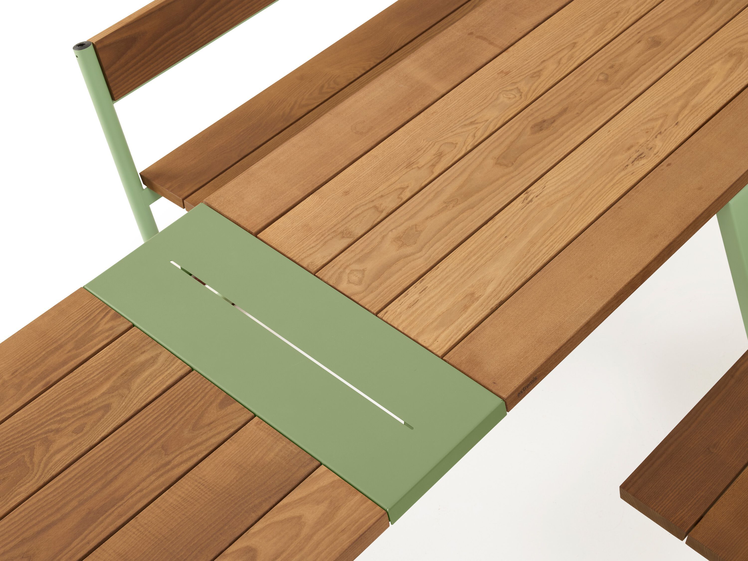 Прямоугольный стол для пикника из стали и дерева со встроенными скамейками Extremis MANILLE ARCH-00005114 - Вид №5