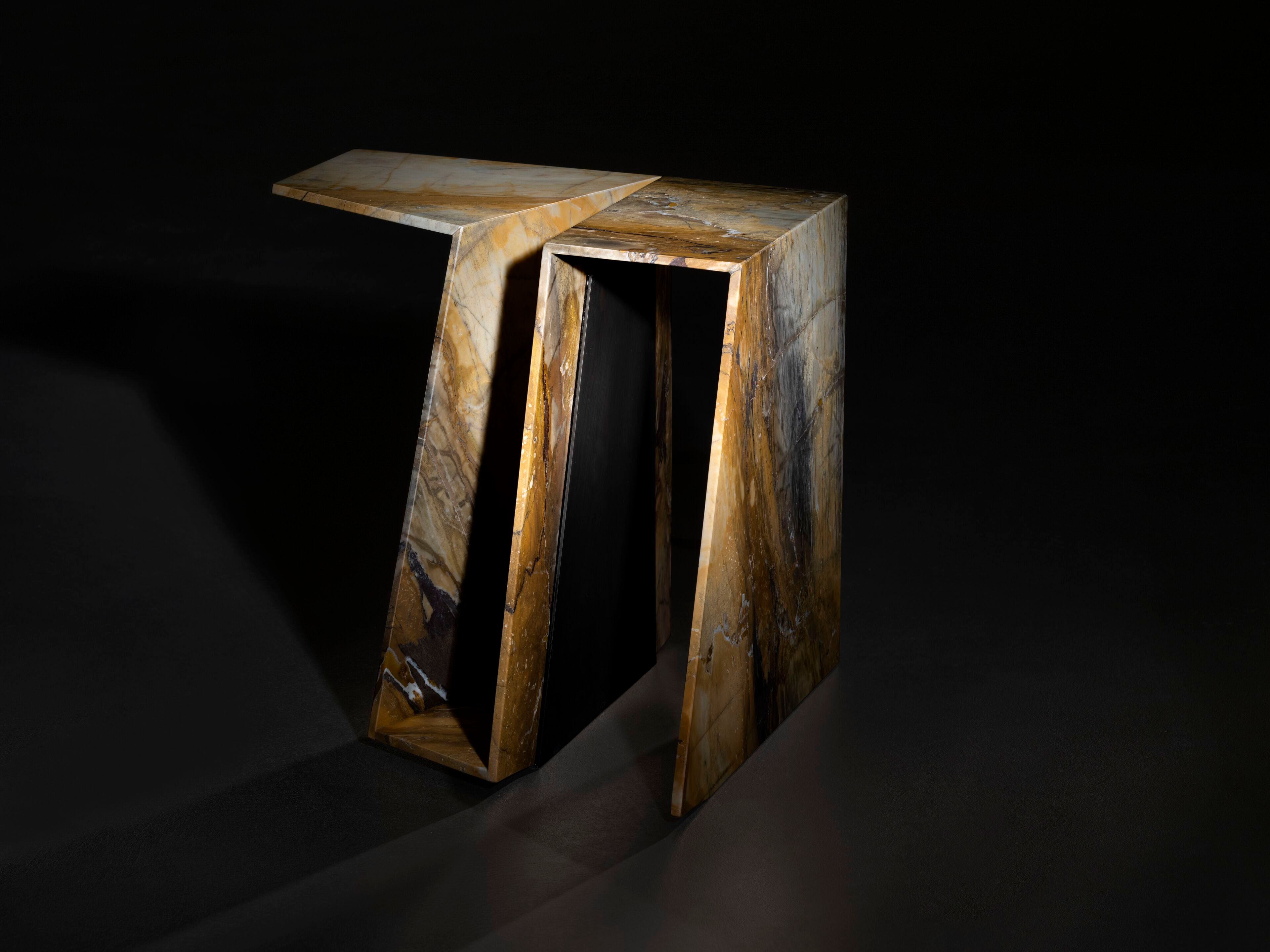 Журнальный столик из олова и камня Henge ORIGAMI ARCH-00109865 - Вид №1