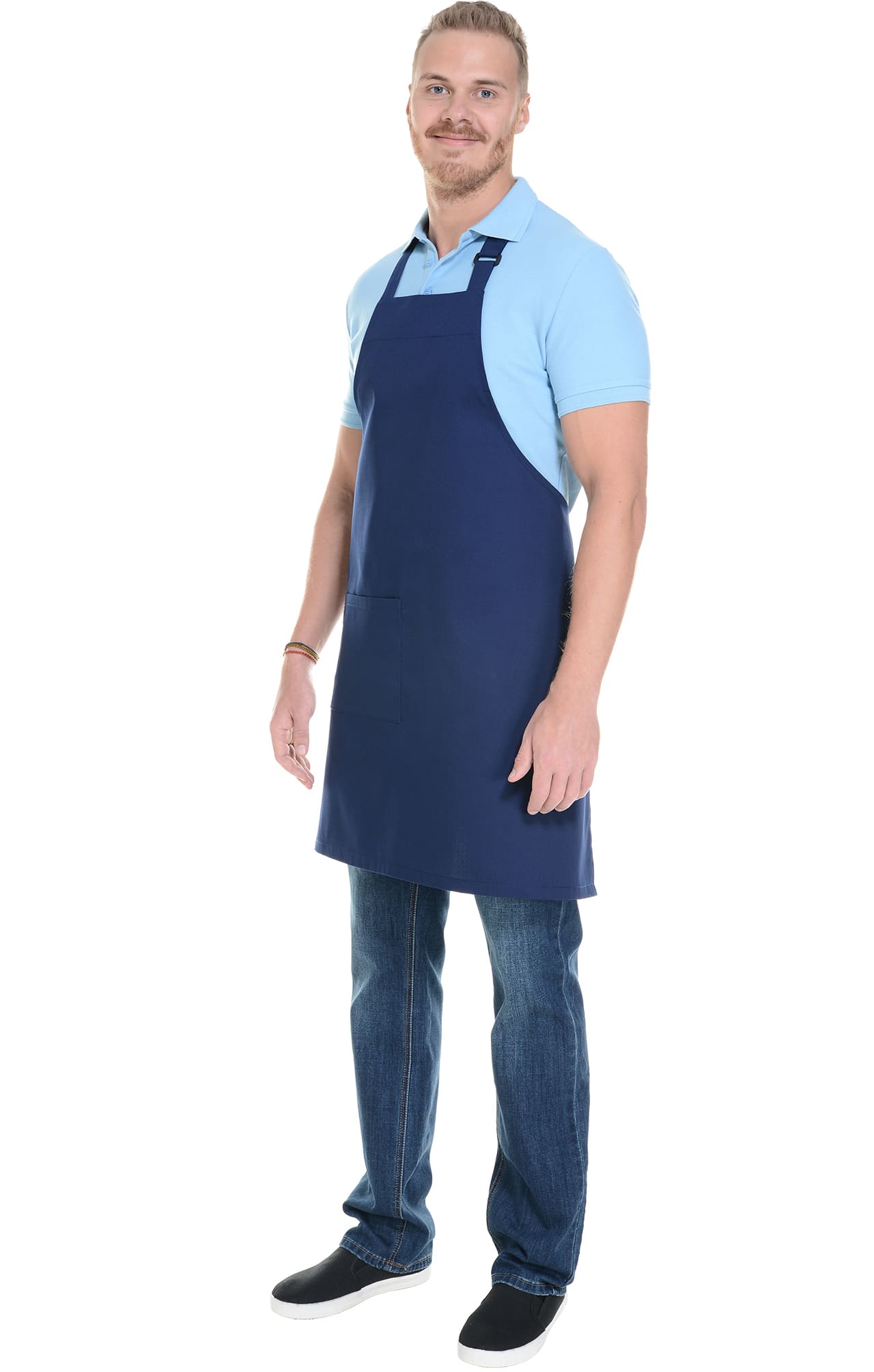 60122 Фартук с нагрудником dark blue (темно-синий) HORECA  Одежда для официантов  размер  - Вид №6