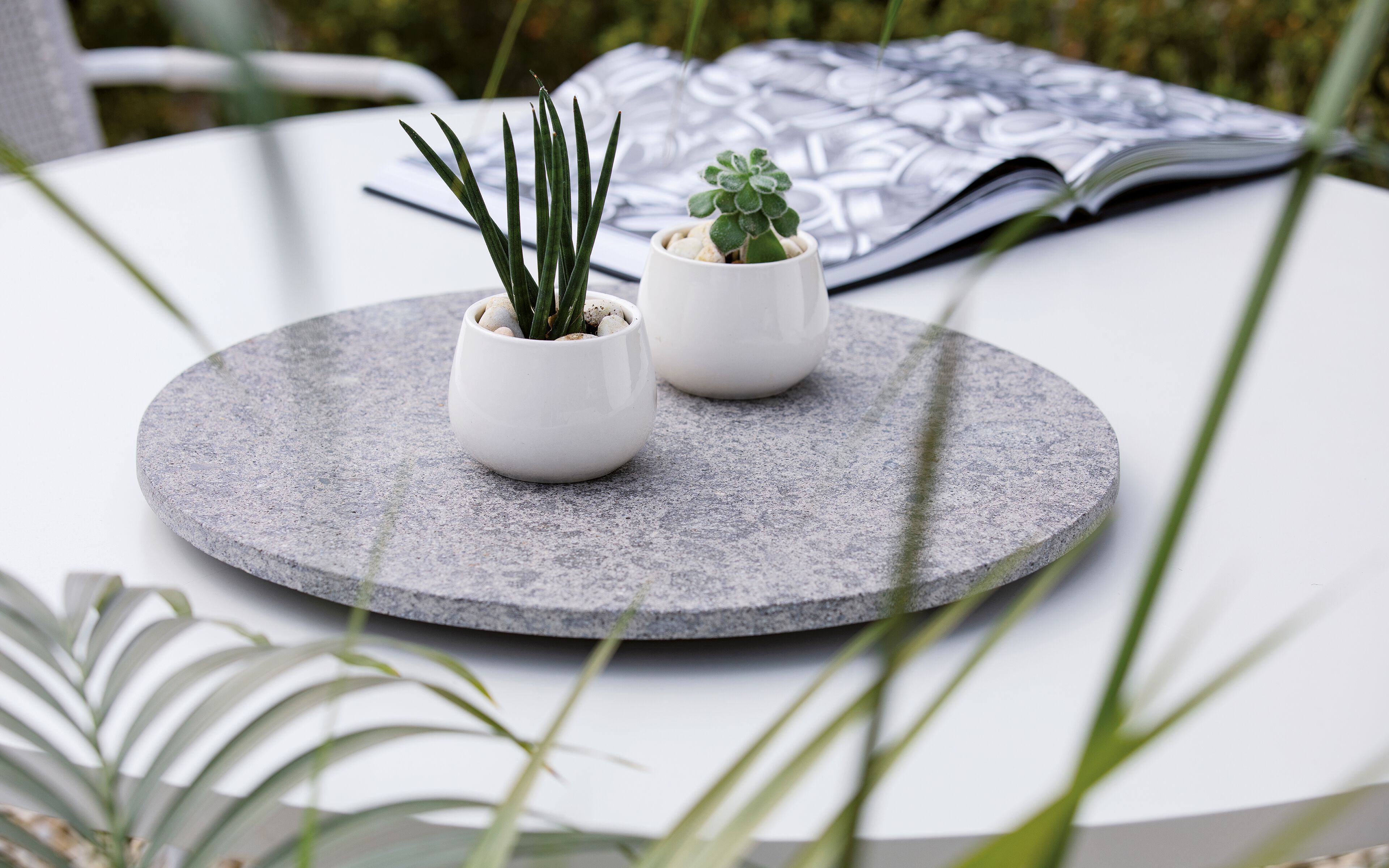 Круглый стол для сада в пеперино VELTHA® Naturam ARCH-00081871 - Вид №6