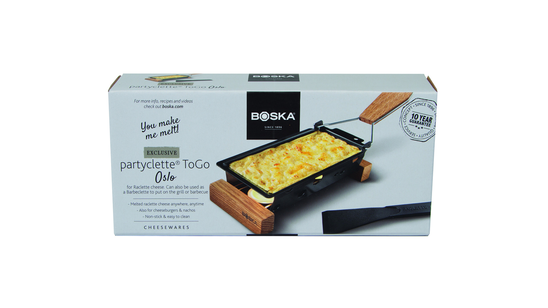 10584863 Boska Набор для раклета Boska "Осло", нагрев от свечи, антипригарный, ( раклетница + шпатель),сталь,п/у Сталь  - Вид №6