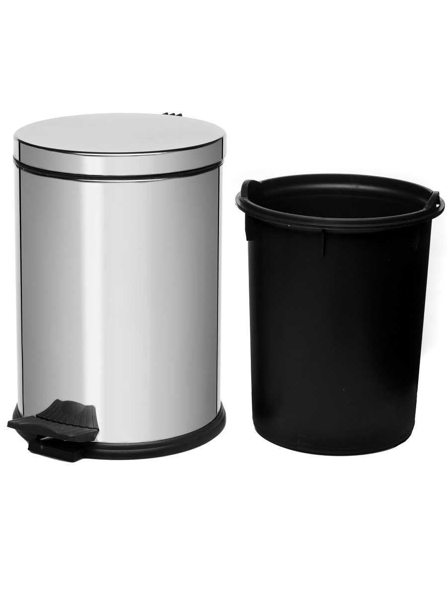 Вёдра с педалью и крышкой Andromeda 12L Chrome NAVAKO 11005 - Вид №2