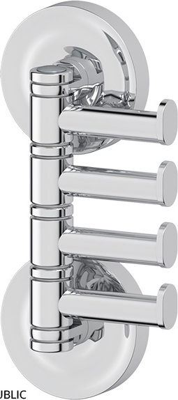 ELE 004 Крючок поворотный четверной ELLUX Elegance