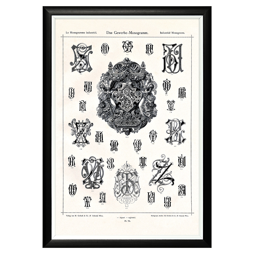 21080917 Арт-постер «Монограмма 72» Object Desire Азбука мечты 