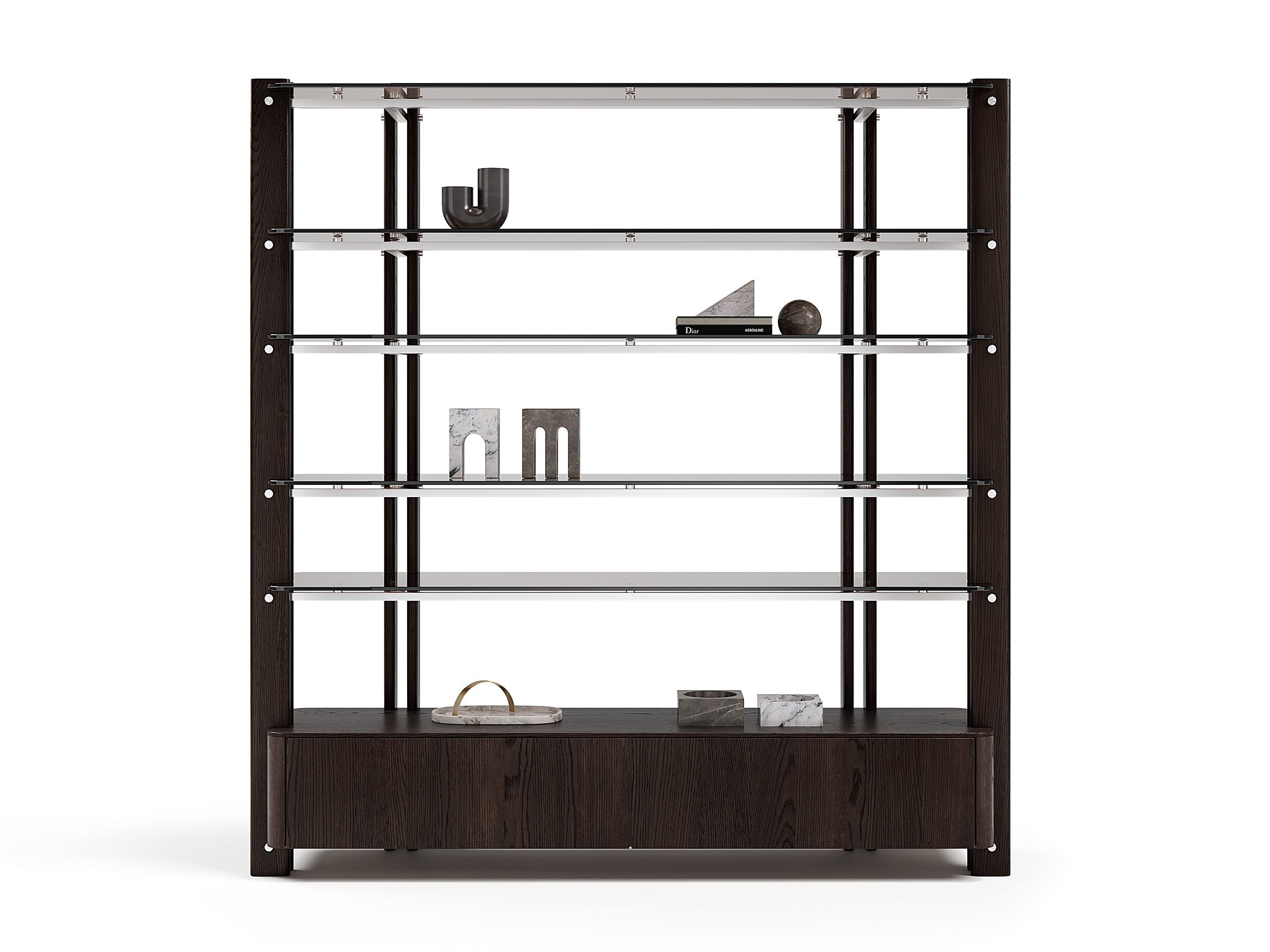 Деревянный двухсторонний книжный шкаф Capital Collection Diesis ARCH-00066794