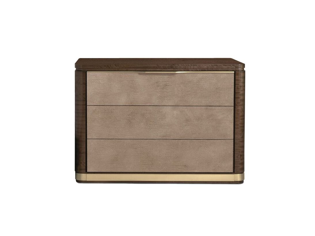 Прямоугольная прикроватная тумбочка из дерева и кожи Hurtado Evolution ARCH-00136136