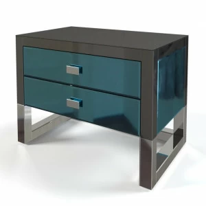 Тумбочка прикроватная зеркальная Gravity GRAUM - 191771 Зеркальный;синий