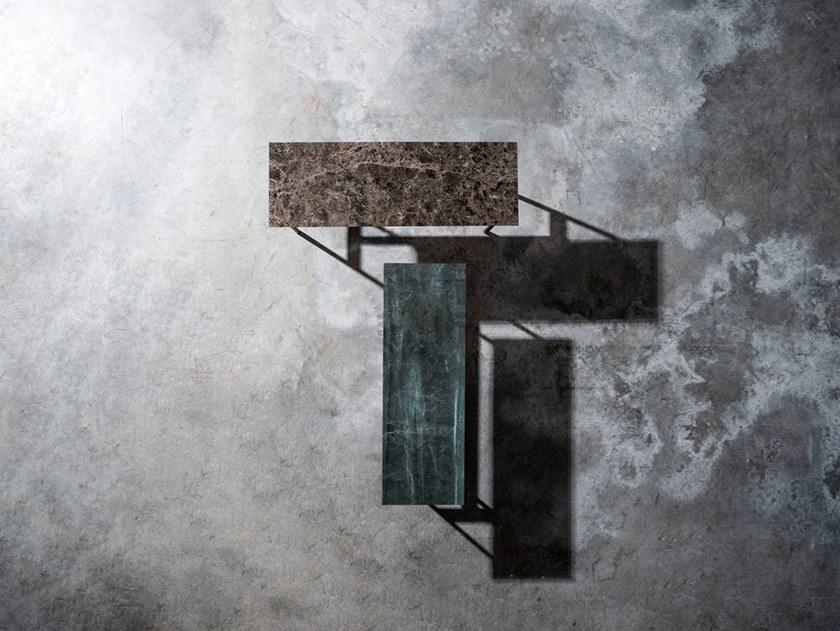 Devina Nais Прямоугольный журнальный столик из стекла под мрамор sun-id-1455798 - Вид №1