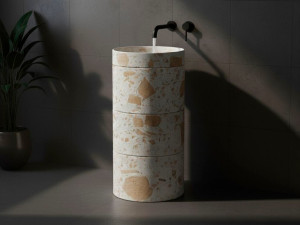 Мраморная круглая раковина