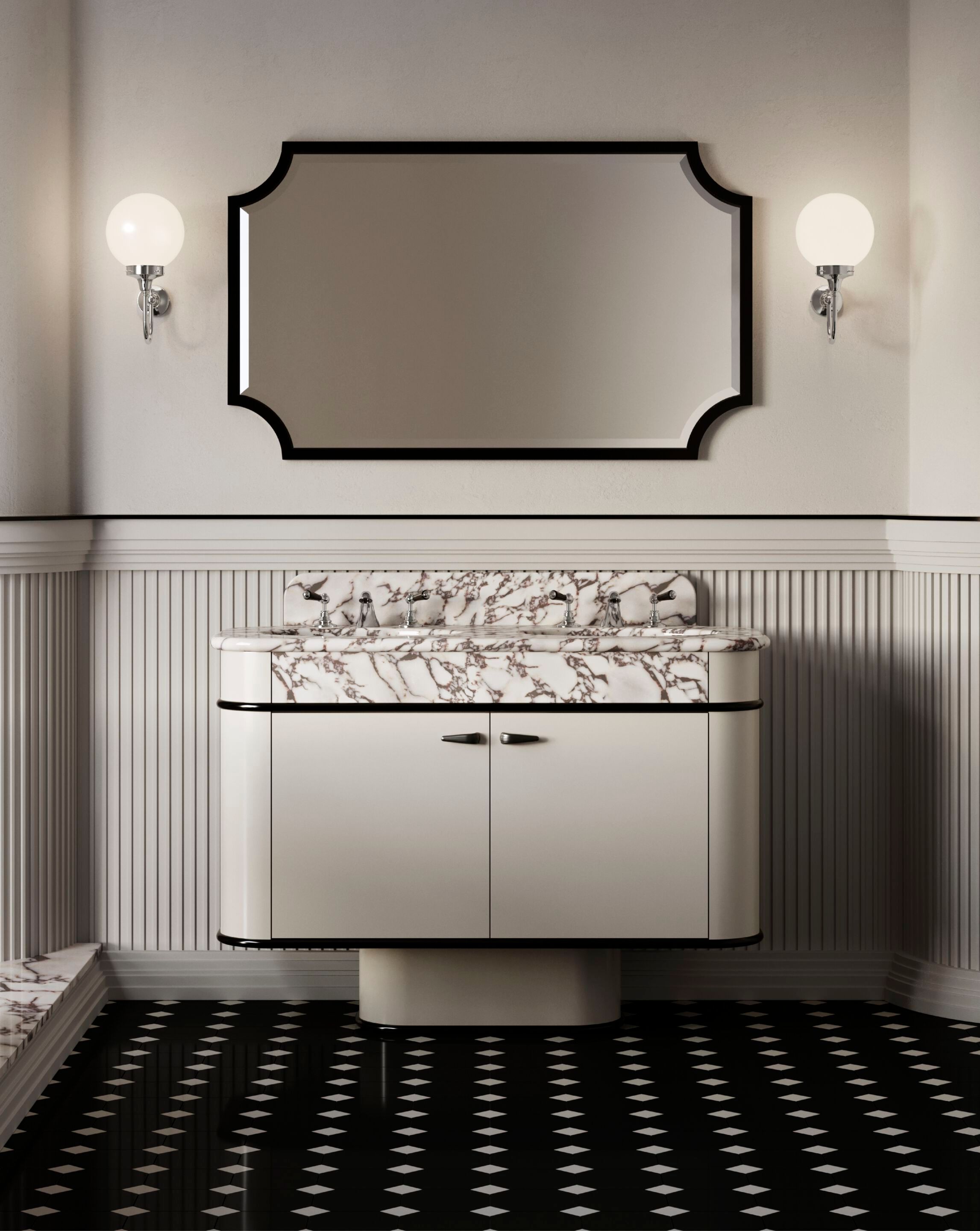 Деревянное зеркало с рамкой Devon&Devon LIBERTY ARCH-00139683