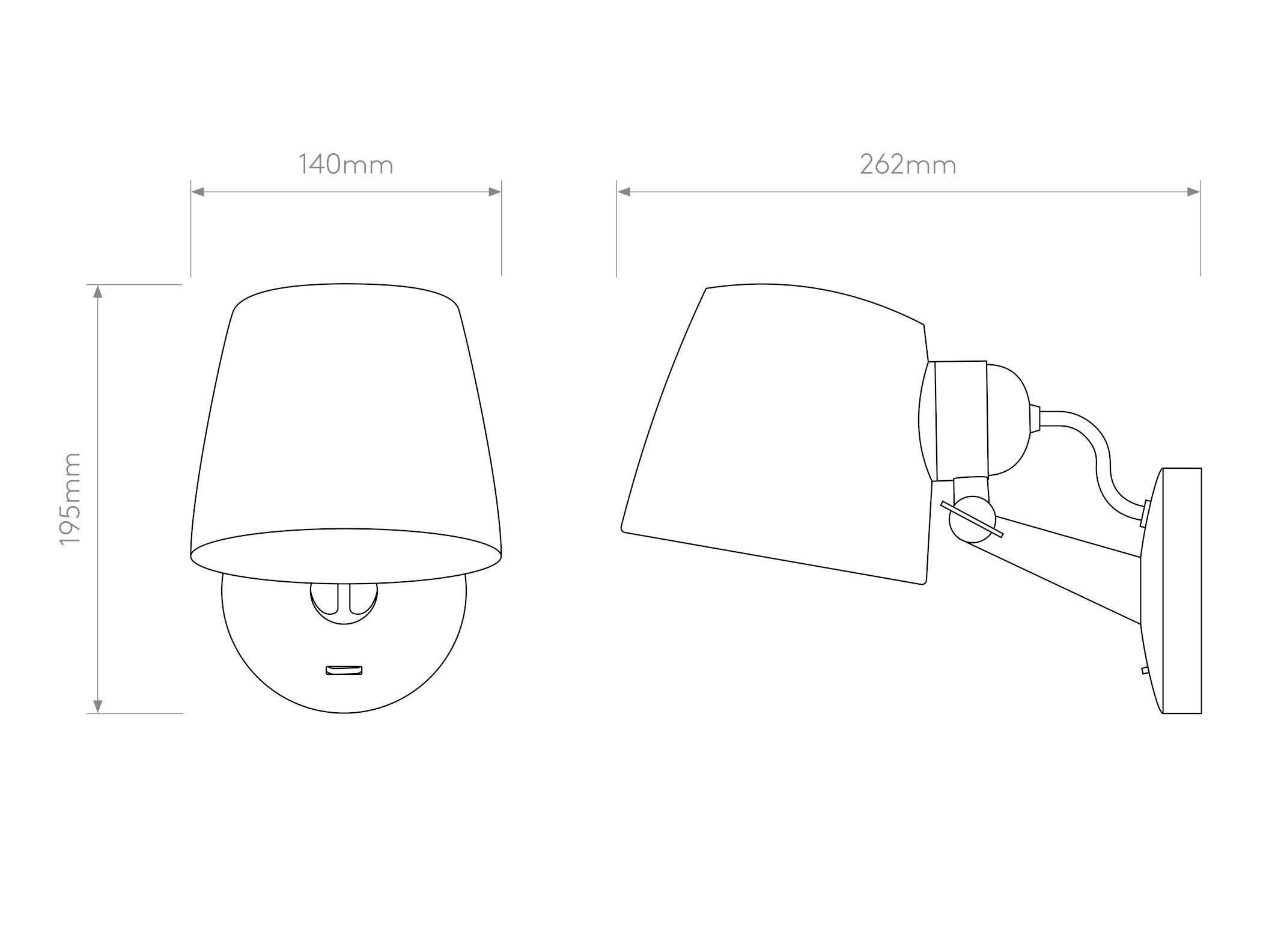 Регулируемый цинковый светодиодный настенный светильник Astro Lighting Imari ARCH-00150900 - Вид №14