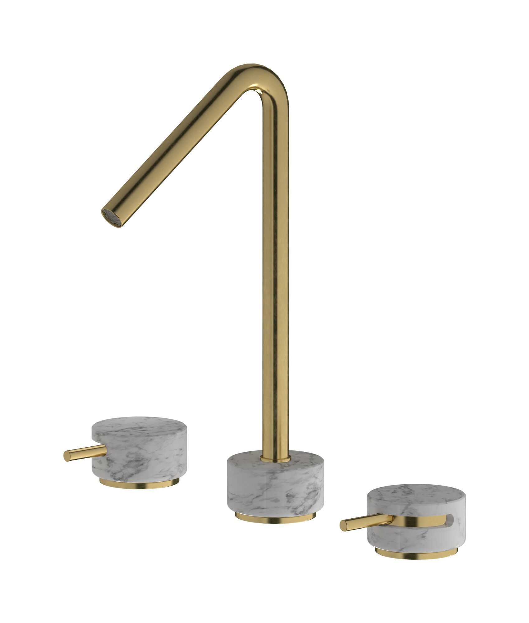Смеситель для раковины с 3 отверстиями для мраморной столешницы IB мрамор + мрамор Elle ARCH-00068761 - Вид №11