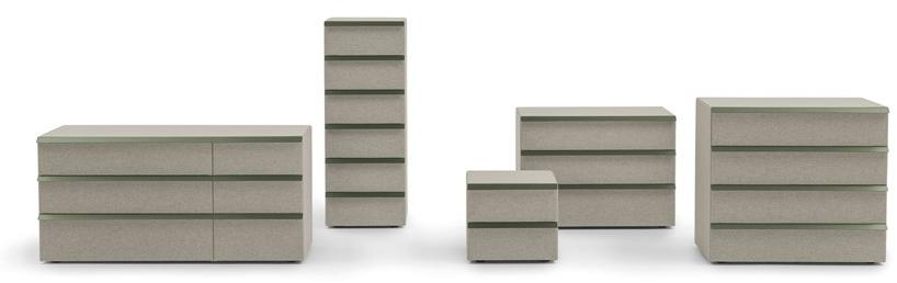 Bolzan Letti Прямоугольная тумбочка обтянутая тканью с ящиками Oikos sun-id-1500925 - Вид №5