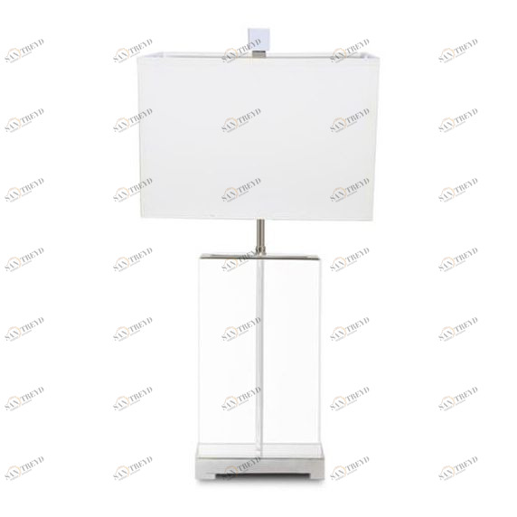 Настольная лампа белая 50х26 см Warwick TL1202-CG DELIGHT COLLECTION  00-3882440 Белый;прозрачный;хром 