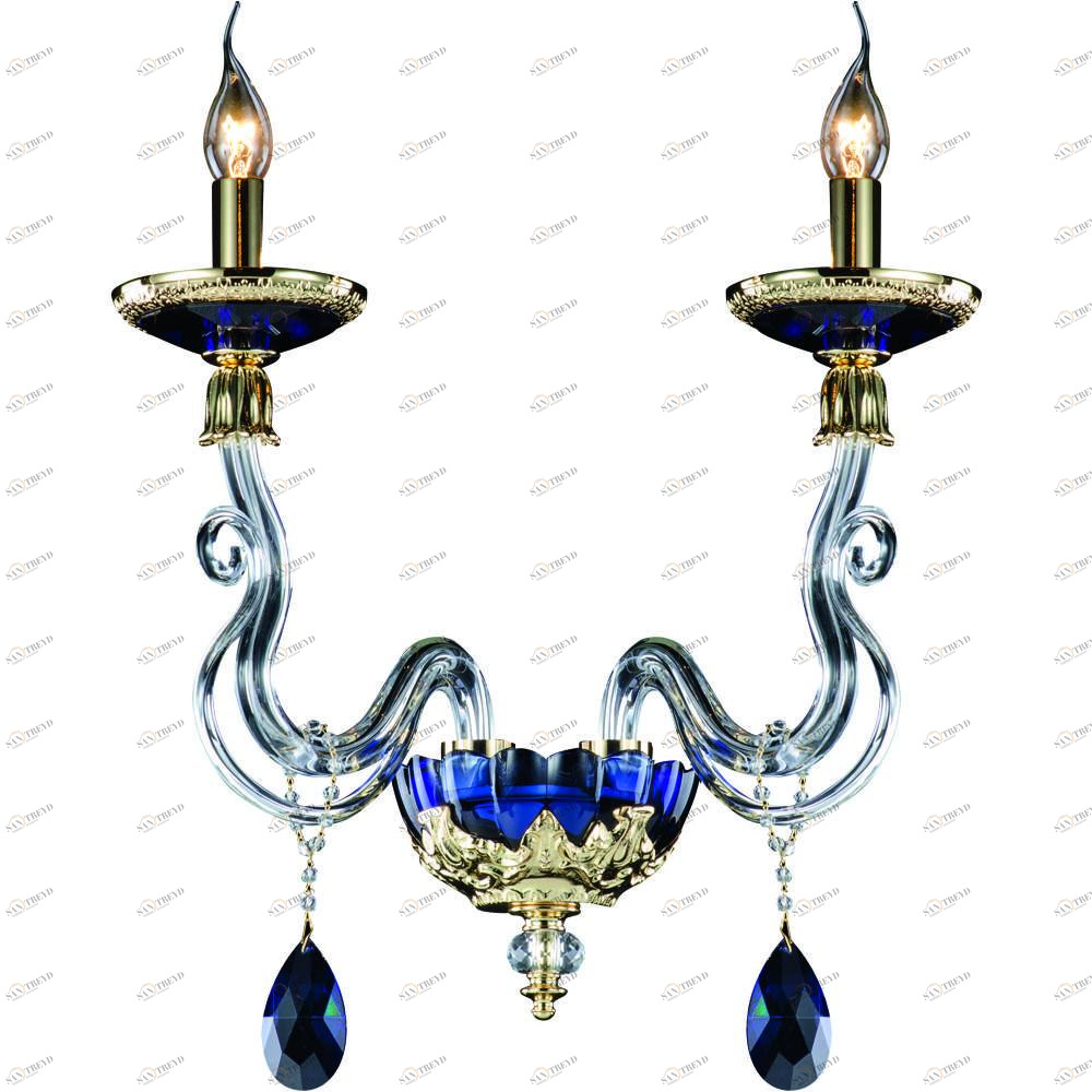 Бра Divinare Simona 5125/11 AP-2 DIVINARE СВЕЧА 077577 Прозрачный;синий 
