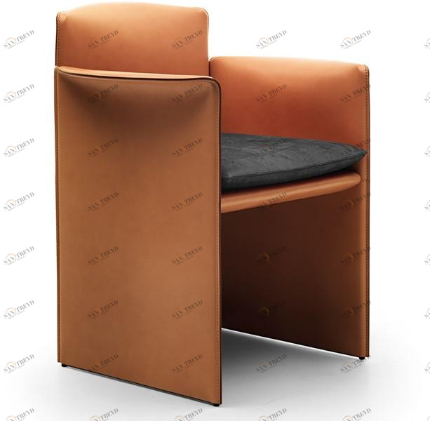 EPÒNIMO Кожаное кресло с подлокотниками  Oo001 