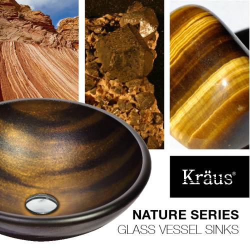 C-GV695-19mm-KGW1700 Накладная раковина на столешницу  прямоугольная Krausru  - Вид №9