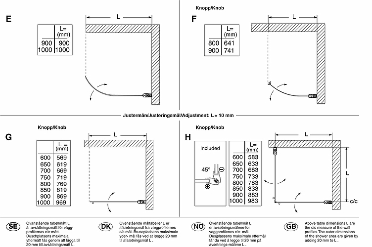 59900280 IFO Space прямая дверь SPVK, белые лакированные профили, прозрачное стекло без ручек, профили SPVK 900 - Вид №3