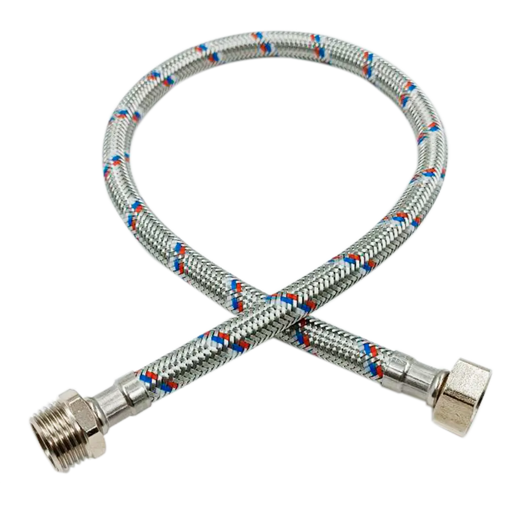 РОСТЕРМ - Гибкая подводка для воды 1/2" 50 см с оплеткой из нержавеющей стали 89409386 STLM-1579041 - Вид №1